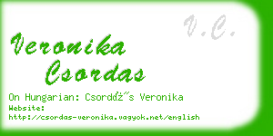 veronika csordas business card